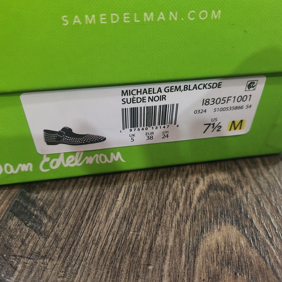 Sam Edelman Studded Black Mary Jane Flats - Picture 5 of 6